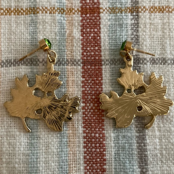 🍁Gold & Rhinestone Fall Earrings🍂 - Picture 2 of 5